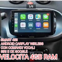 Radio Smart 453 4GB RAM android carplay Wirless