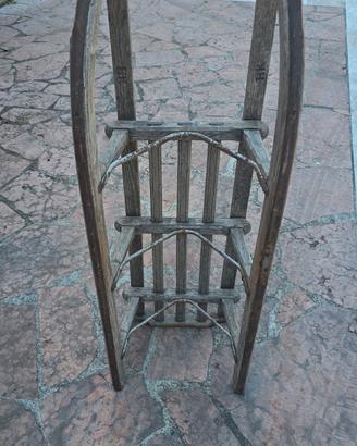 antica slitta in legno anni 30