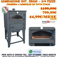 Forno a legna Mod. Classico 3/4 Pizze