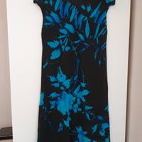 Vestito estivo longuette asimmetrico maniche corte