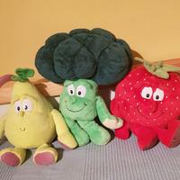 Peluche forma di frutta e verdura morbidissimi.