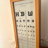 Tavola optometrica cassa in legno