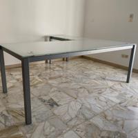 Scrivania ufficio angolare cristallo