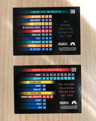 Star Trek The Next Generation Season 5 Carte Cards