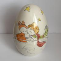 Scatola vaso Uovo in ceramica Piccolo principe