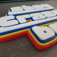 Stay Crazy Bro 3D Printed Multicolore 24,5 x 19cm