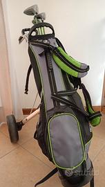 Sacca da golf USKidsGolf+9mazze+Carrello 2 ruote