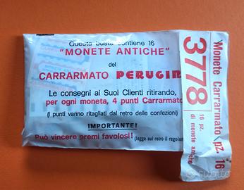 Perugina Carrarmato busta 16 monete antiche 