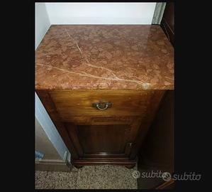 Comodini antiquariato vintage legno marmo