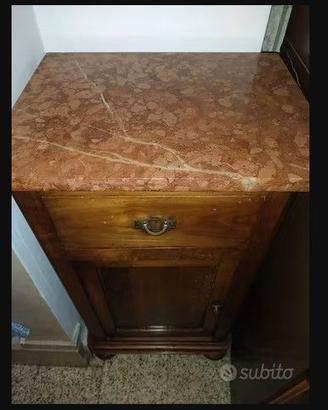 Comodini antiquariato vintage legno marmo