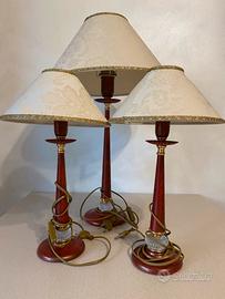 Trio lampade da camera Made in Italy