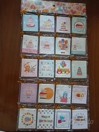 SET di 40 BIGLIETTINI di BUON COMPLEANNO, Nuovi