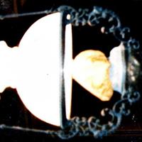 Lampadario antico cappello opaline bianco Liberty