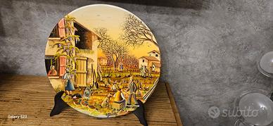 Piatto decorato Brenno Benatti -- Esemplare Unico