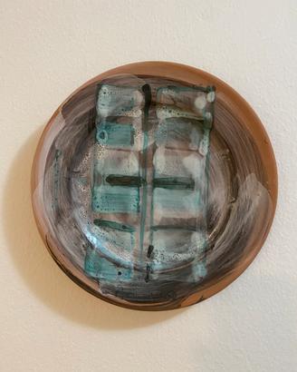Piatto Artistico Ceramica Astratto Moderno