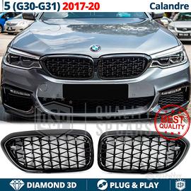 GRIGLIE per BMW Serie 5 G30 31 Nero Lucido Diamond