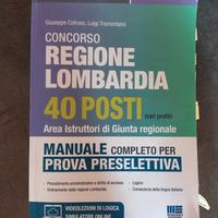 libro concorso regione Lombardia area istruttori