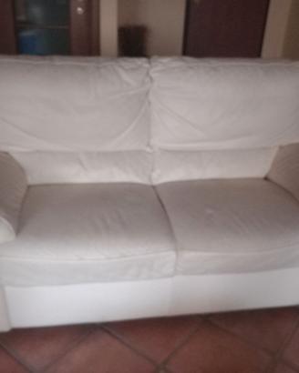 Divano due posti pelle Avorio