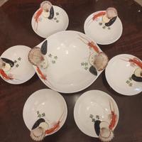 Set Servizio Pesce in Ceramica Italiana - 