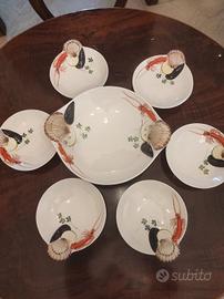 Set Servizio Pesce in Ceramica Italiana - 