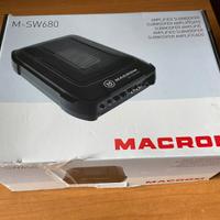 Subwoofer amplificatore Macrom e stereo Alpine