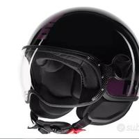 CASCO MOMO DESIGN FGTR CLASSIC STRIPES NERO LUCIDO