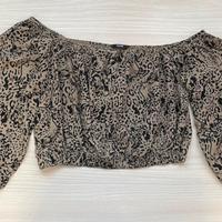 Camicetta corta leopardata