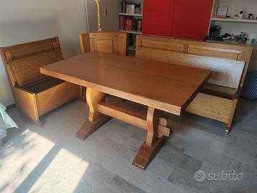 Set Giropanca con Tavolo Fratino in legno massello