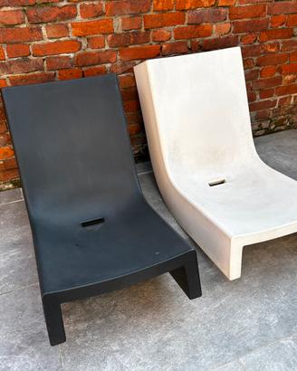 SLIDE chaise longue TWIST nero + bianco