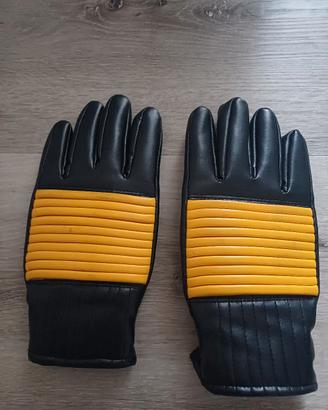 guanti in pelle vintage per moto nuovi