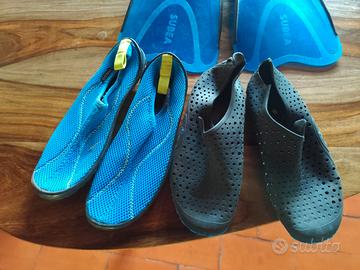 Scarpe e pinne Mare