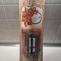 Tegola decorata a decoupage WELCOME