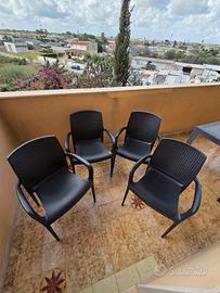 Poltrone/Sedie Boheme Rattan Antracite