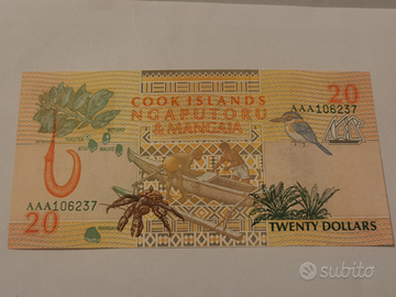 20 dollari UNC FDS 1992 COOK ISLANDS