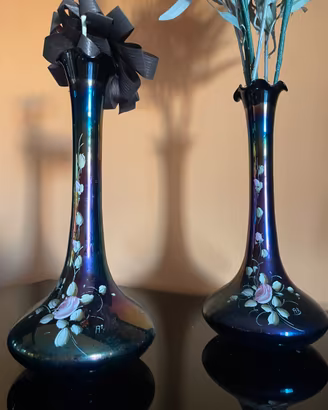 Coppia di vasi vintage vetri di murano