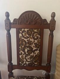 Set 6 sedie vintage in legno massello