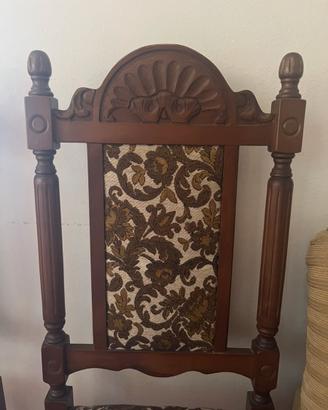 Set 6 sedie vintage in legno massello