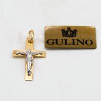 Ciondolo oro giallo e bianco 18 kt  Croce E.2420