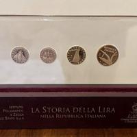 STORIA DELLA LIRA ORO ITALIA 4 MONETE 1951 Editali