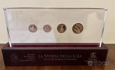 STORIA DELLA LIRA ORO ITALIA 4 MONETE 1951 Editali