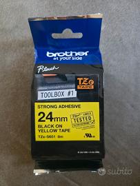 Nastro Brother TZe-S651 24mm nero/giallo (nuovo)