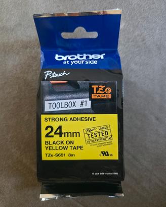 Nastro Brother TZe-S651 24mm nero/giallo (nuovo)