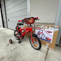 Bici bimbo rossa CarsSaetta McQueen 14” come nuova