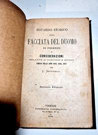 Libro Antico 1800 Duomo Firenze Santa Maria del Fi