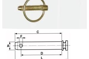  Spinotto perno da traino per Massey Fergus 