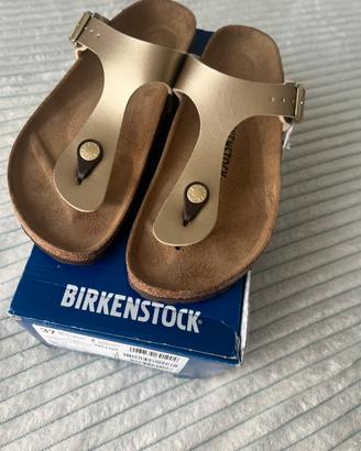 Birkenstock Gizeh infradito oro 37