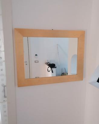 Specchio effetto foglia oro
