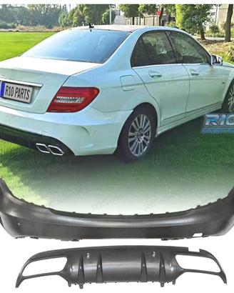 PARAURTI POSTERIORE MERCEDES CLASSE C W204 LOOK W2