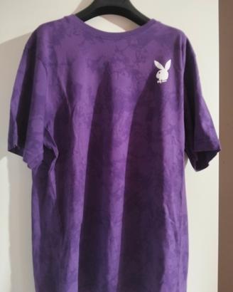 T-shirt Playboy viola tie-dye