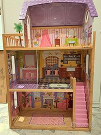 Casetta bambole in legno 3 piani kidcraft